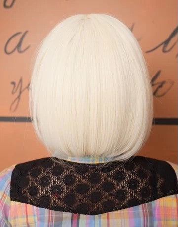 Shag Bob Wigs-White Short wigs, Cosplay Wigs